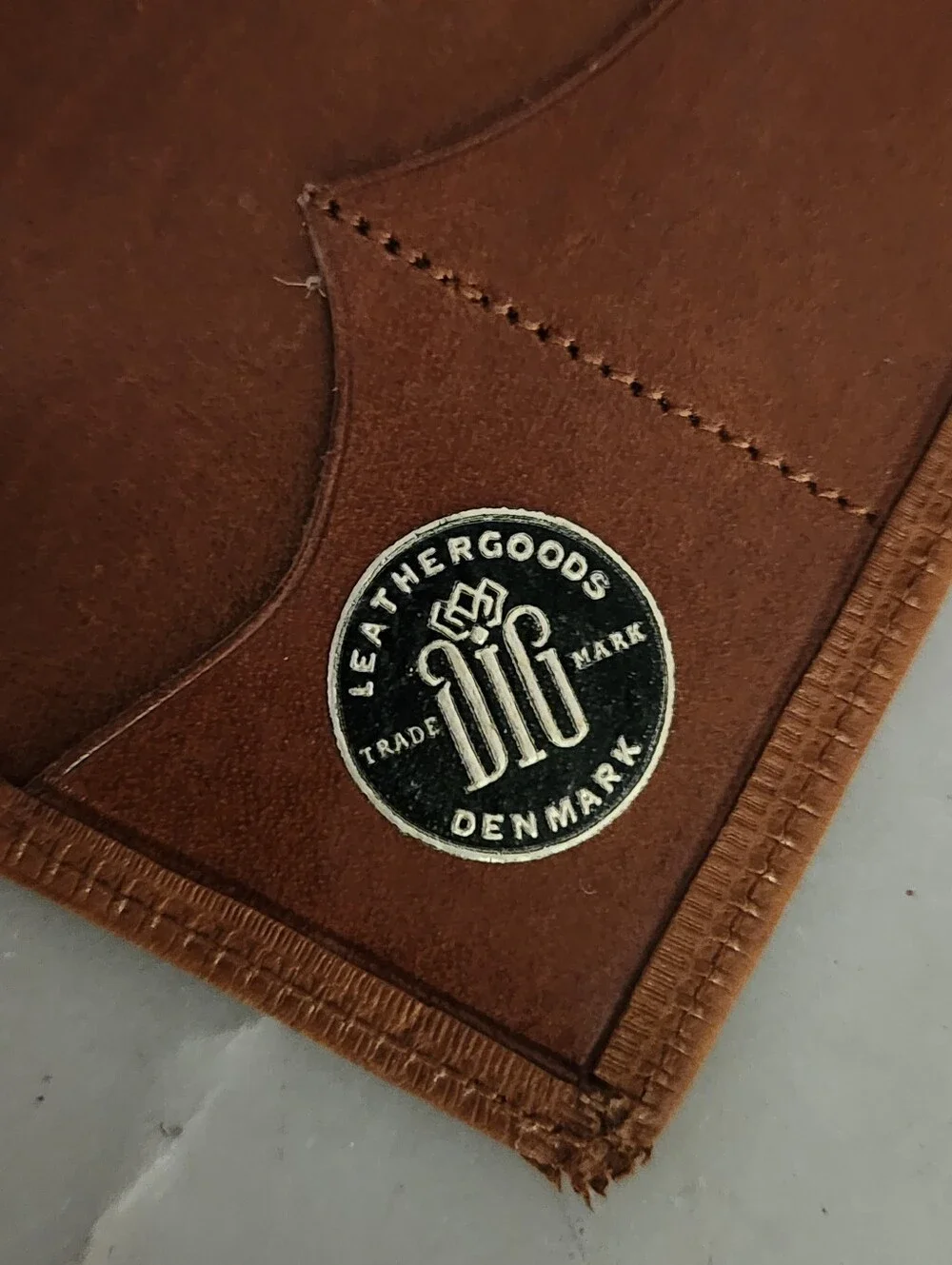 Leathergoods Denmark Tooled Leather Brown Wallet